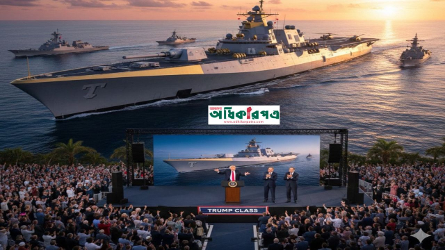 মার্কিন ইতিহাসে বিরল ঘটনা: ক্ষমতায় থাকাকালীন নিজের নামে নৌবহরের ঘোষণা ট্রাম্পের